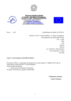 CONVOCAZ. RSU Febbraio 2014 - terzo circolo didattico