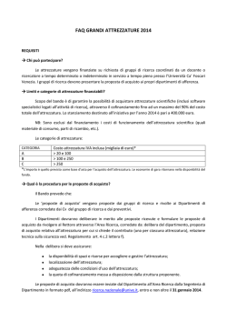 FAQ GRANDI ATTREZZATURE 2014