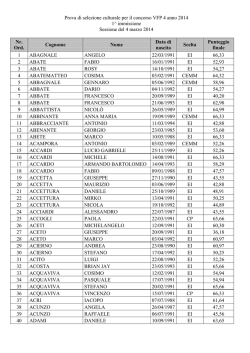 Prova di selezione culturale per il concorso VFP 4
