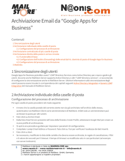 Archiviazione Email da “Google Apps for Business”