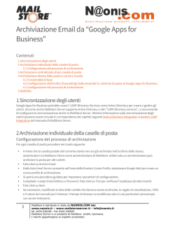Archiviazione Email da &ldquo;Google Apps for Business&rdquo;