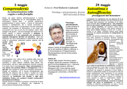 Comprendersi: Autostima e Autoefficacia: