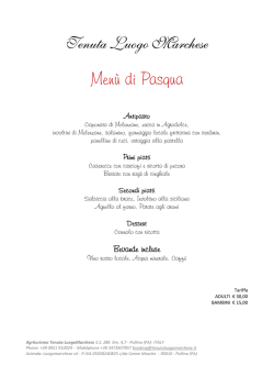 Tenuta Luogo Marchese Men&ugrave; di Pasqua