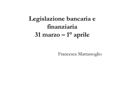 Legislazione bancaria e del mercato mobiliare_ 31