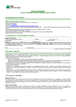Mutuo Fondiario / Edilizio a MLT
