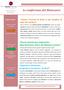Le conferenze del Benessere