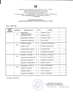 Elenco eletti Scuola Media 2014