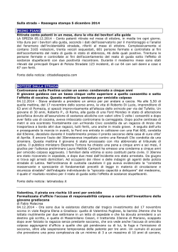 Leggi la rassegna del 5 dicembre 2014