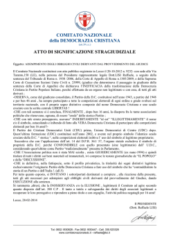 atto di significazione stragiudiziale