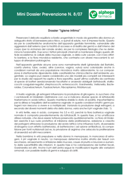 Mini Dossier Prevenzione N. 8/07