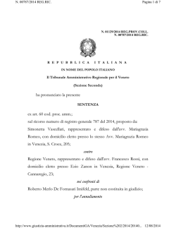 TAR Veneto 1129 del 2014