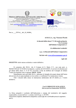 Circolare orario definitivo mensa - Istituto Comprensivo 2 Avezzana