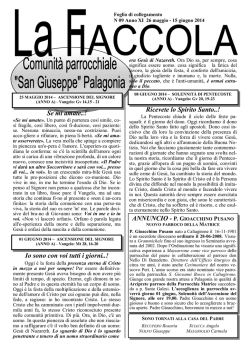 Io sono con voi tutti i giorni..! - Parrocchia San Giuseppe Palagonia