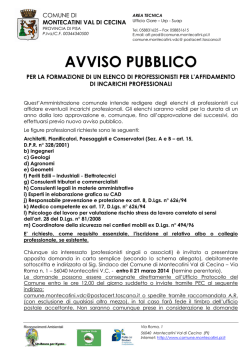 avviso - Comune di Montecatini Val di Cecina