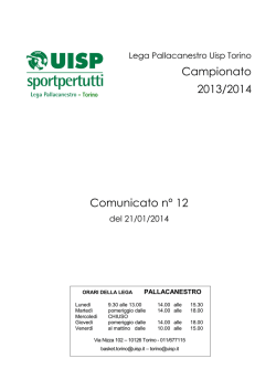 Comunicato Ufficiale 12