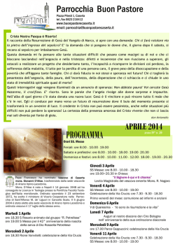 PROGRAMMA - Parrocchia Buon Pastore