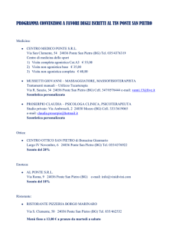Programma convenzioni - TSN Ponte San Pietro