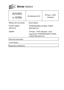AVVISO n.15783 - Borsa Italiana
