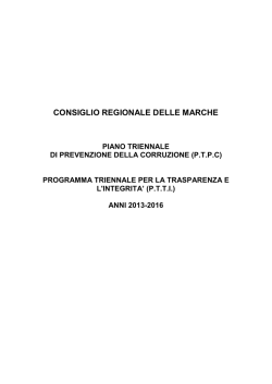 Piano Triennale di Prevenzione della Corruzione