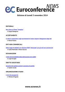 Edizione di luned&igrave; 3 novembre 2014