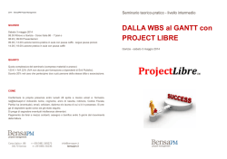 WSB GANTT Project Libre Brochure maggio 2014