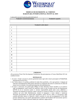 Modulo di Iscrizione - HABAWABA International Festival