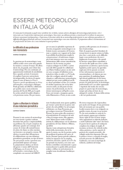 Essere meteorologi in Italia oggi - Andrea Corigliano