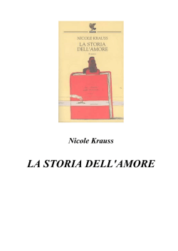 Krauss, Nicole - La storia dell amore