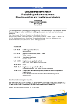 Avviso Fachtagung - Forum Pr&auml;vention