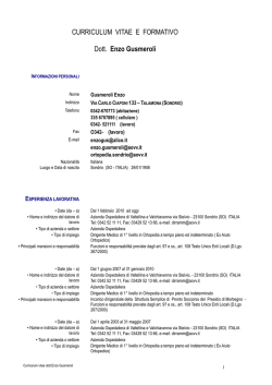 FORMATO EUROPEO PER IL CURRICULUM VITAE