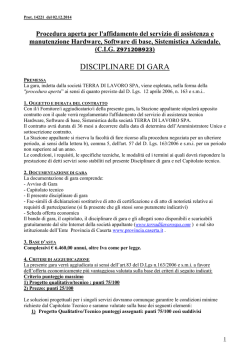 DISCIPLINARE DI GARA