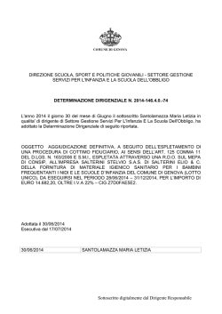 Proposta determina - Comune di Genova