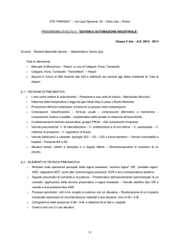 Roma PROGRAMMA SVOLTO di &ldquo;SISTEMI E