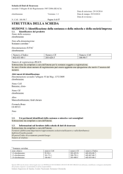 Scheda Dati di Sicurezza - Schede di Sicurezza