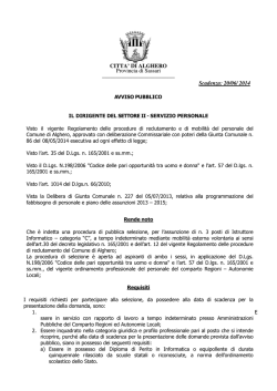 Scadenza: 20/06/ 2014