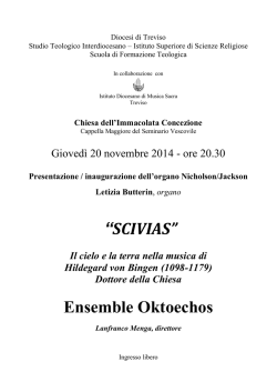 “SCIVIAS” Ensemble Oktoechos - Istituto Diocesano di Musica Sacra