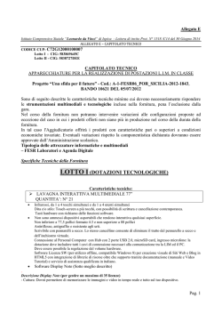 Allegato E - capitolato tecnico - Istituto Comprensivo