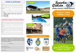 holiday camps pinerolo 2014 - Scuola Calcio “Adelino Zennaro