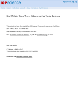 32nd UIT (Italian Union of Thermo-fluid-dynamics