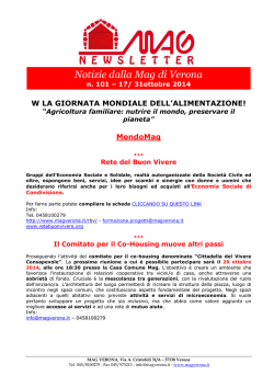 Newsletter n.101 (3-17 ottobre 2014)