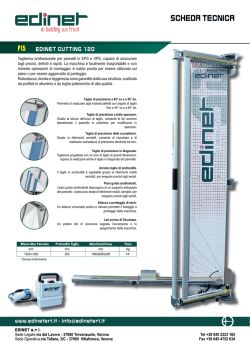 SCHEDA TECNICA Taglierina
