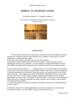 SIMBOLI DI SAPIENZA DIVINA