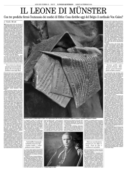 Il leone di Munster - Associazione Scienza e Vita