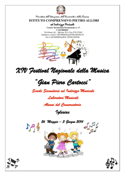 XIV Festival Nazionale della Musica “Gian Piero Cartocci”