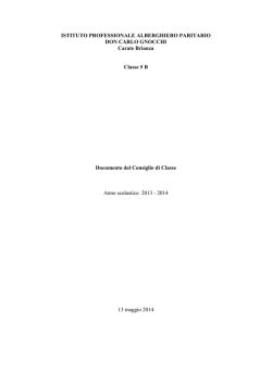 5°B - Istituto Alberghiero Don Carlo Gnocchi