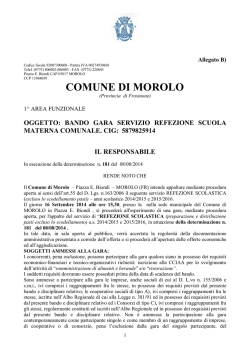 Bando - Morolo - Comune di Morolo