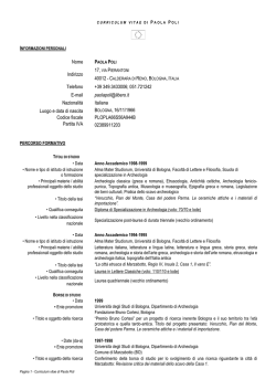 Paola POLI Curriculum vitae 2014