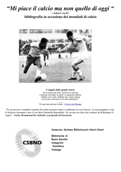 mondiali di calcio 2014 - Consorzio Sistema Bibliotecario Nord Ovest