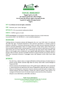 scarica scheda trekking - Sulle Tracce della Natura