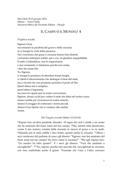 IL CAMPO &Egrave; IL MONDO/ 4